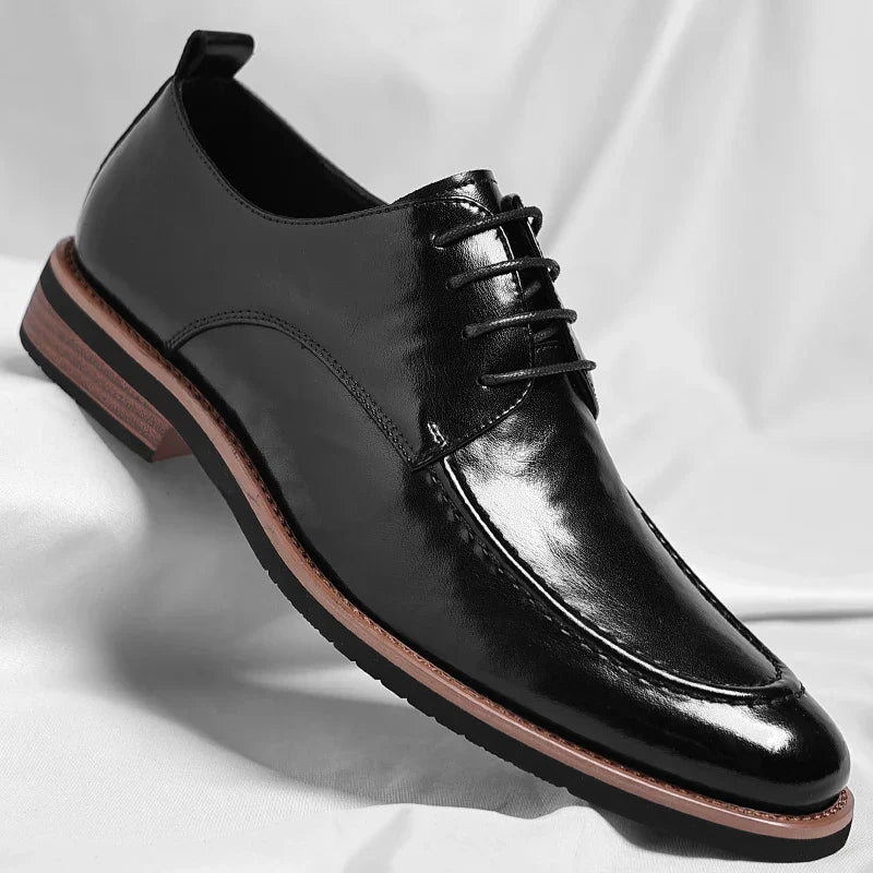 High Quality Male Oxford Shoes Leather Mens Casual Shoes Pointed Thick Bottom Business Brand Footwear Soft Comfortable Loafers