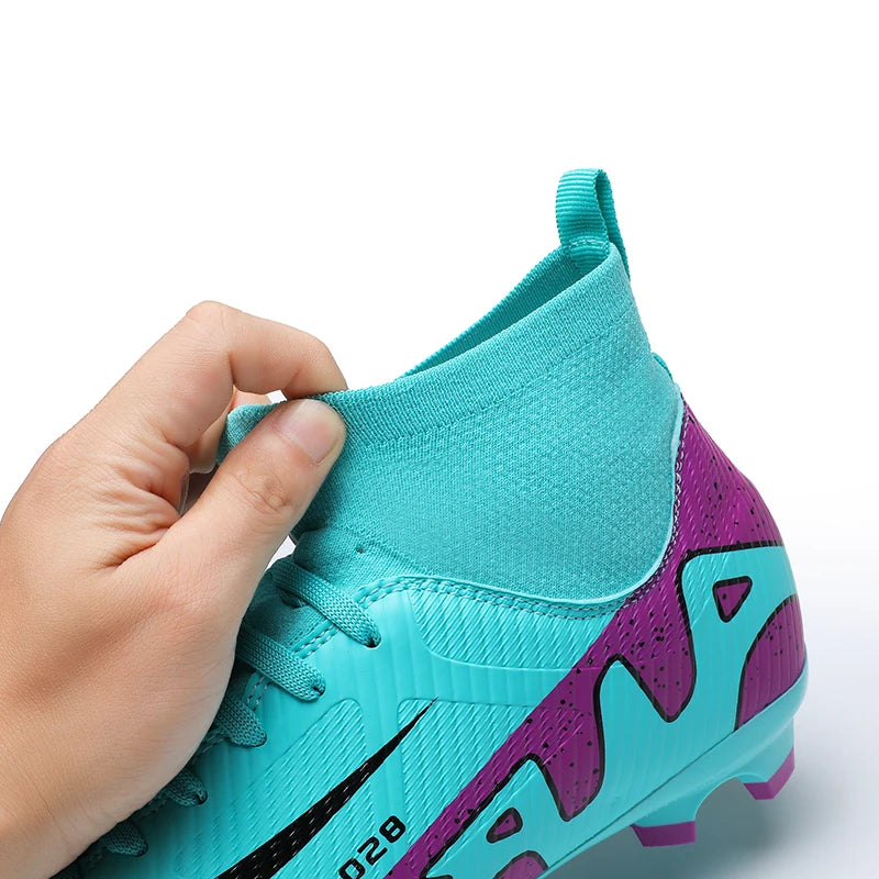 Fashion Pink Soccer Boots Men Professional Lightweight Sock Men's Football Shoe Outdoor Non-slip Original Football Boot Sneakers