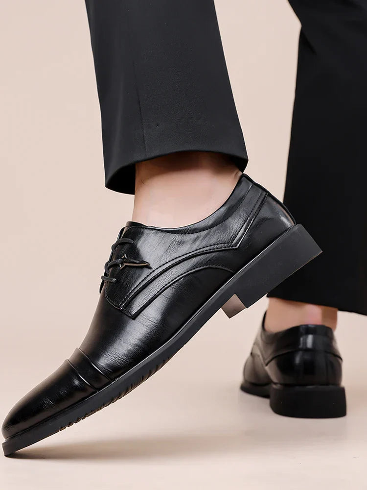 Fashion Business Dress Men Shoes Classic Leather Men's Formal Shoes Comfortable Slip On Dress Shoes Men Oxfords Size 47 48