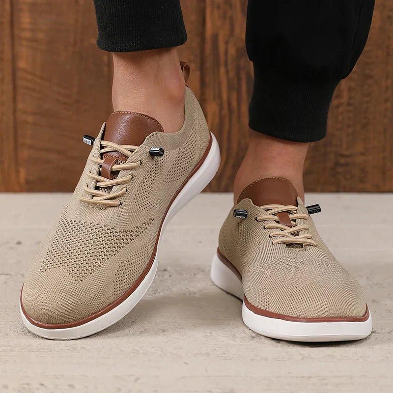 Fashionable Avant Garde Men's Sports Shoes Knitted Mesh Breathable Trendy Appearance Flat Shoes Versatile Street Casual Shoes