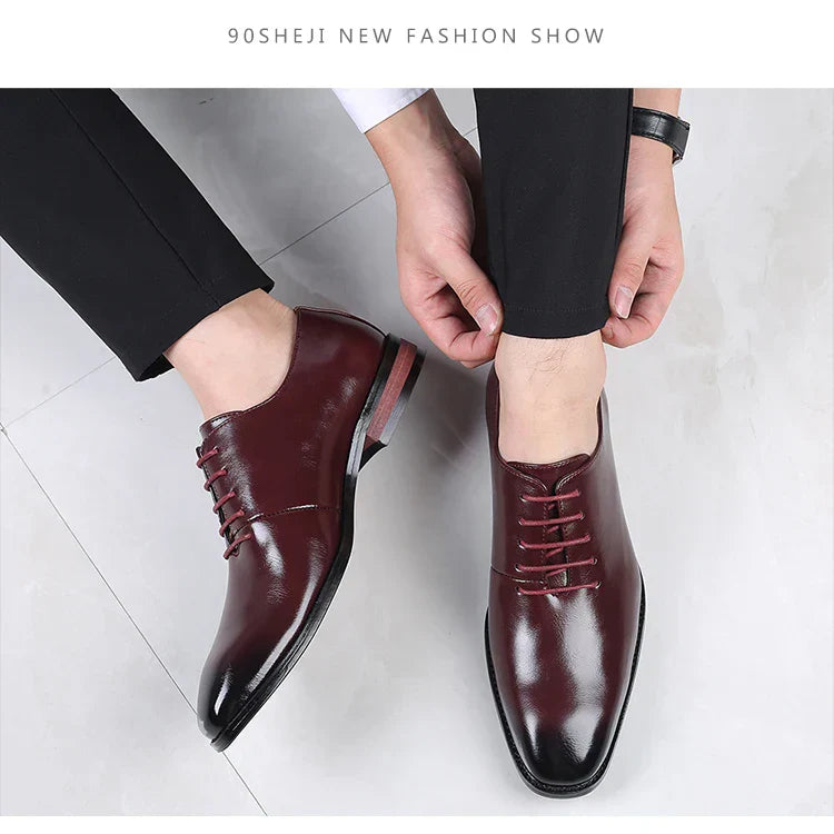 Fashion Business Dress Men Shoes Classic Leather Men's Formal Shoes Comfortable Slip On Dress Shoes Men Oxfords Size 47 48