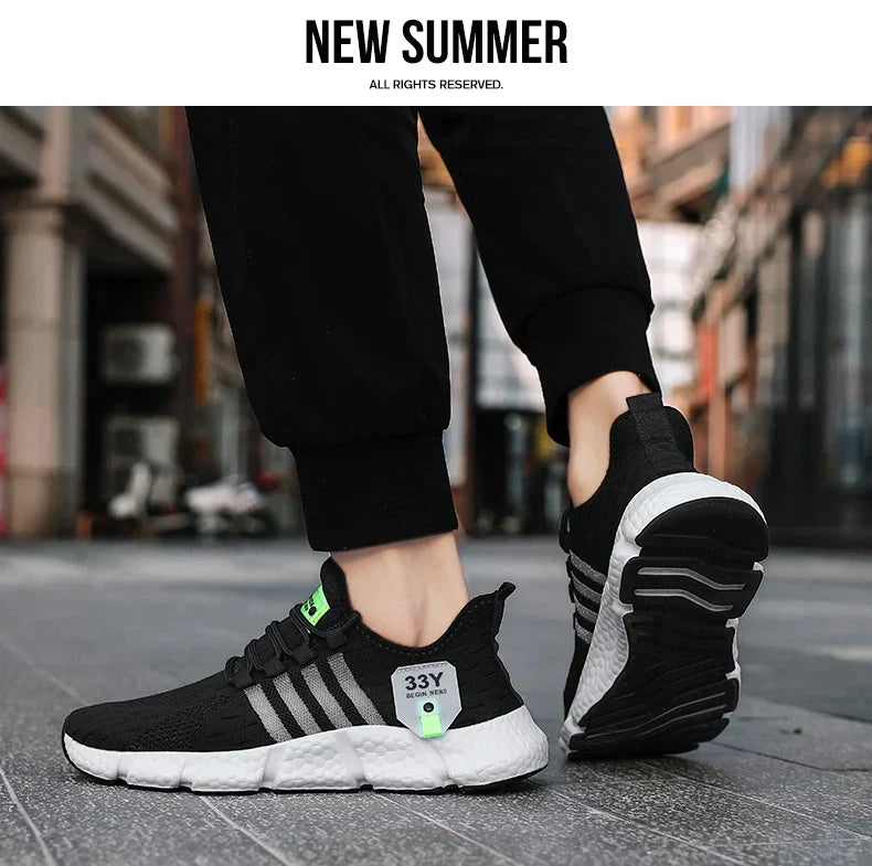 High Quality Summer Men Shoes Comfortable Sneakers Breathable Running Shoes for Men Mesh Tennis Sport Shoes