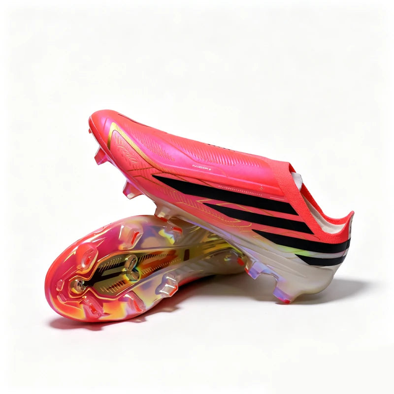 2026-F50 Without-lace Mens Soccer Shoes Breathable Non-Slip Turf Soccer Cleats Boys TF/FG Training Football Boots Chuteira Campo
