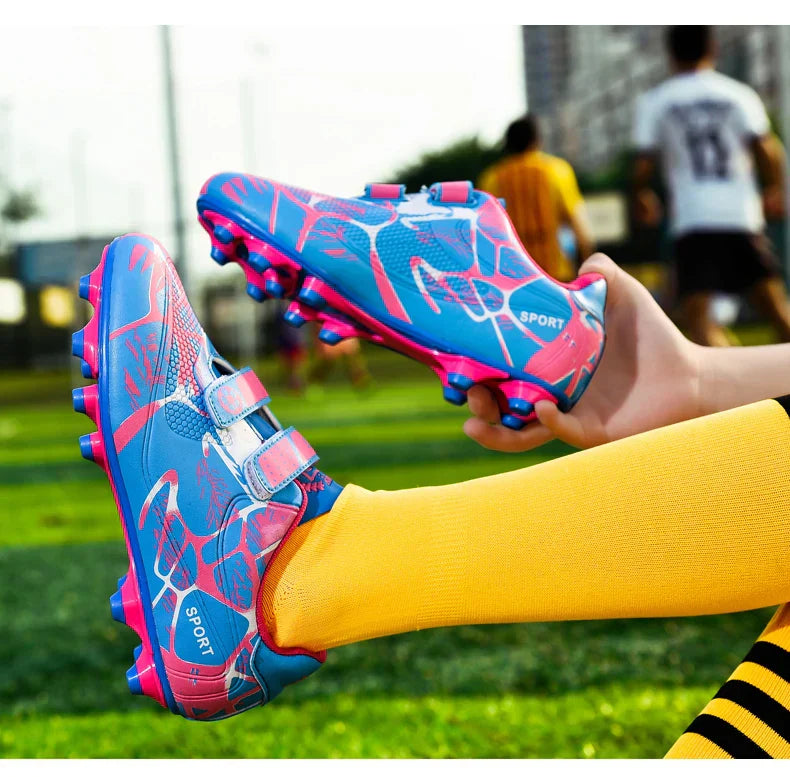 Kids Soccer Shoes Society TF/FG School Football Boots Cleats Grass Sneakers Boy Girl Outdoor Athletic Training Sports Footwear