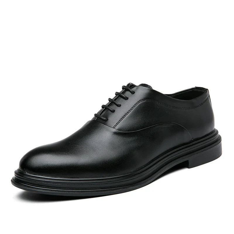 Brand Classic Derby Shoes Leather Man Business Dress Office Leather Shoes Flats Men Fashion Wedding Party Suit Club Shoe Vintage