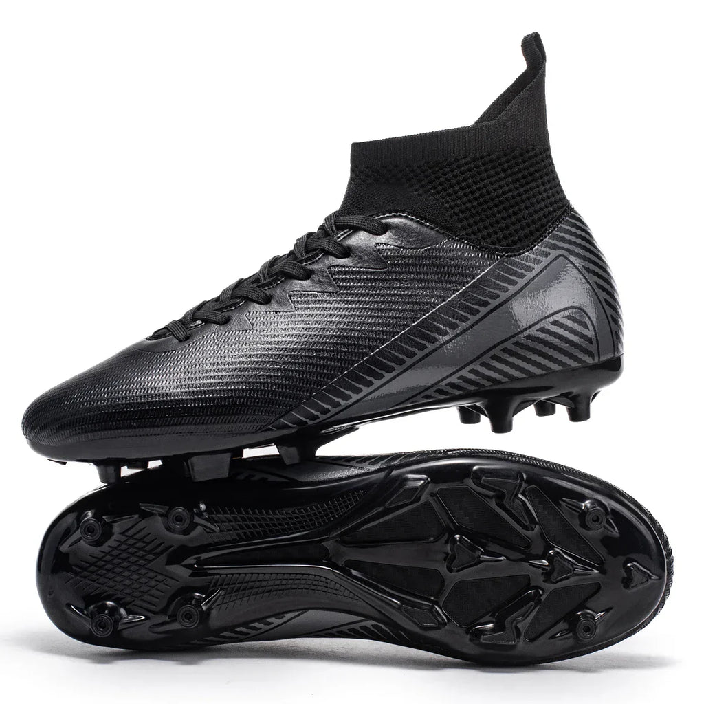 Breathable AG FG football shoes PU Fabric Mesh Upper TPU Wear-resistant Sole Non-slip Design For Kids Youth Daily Play