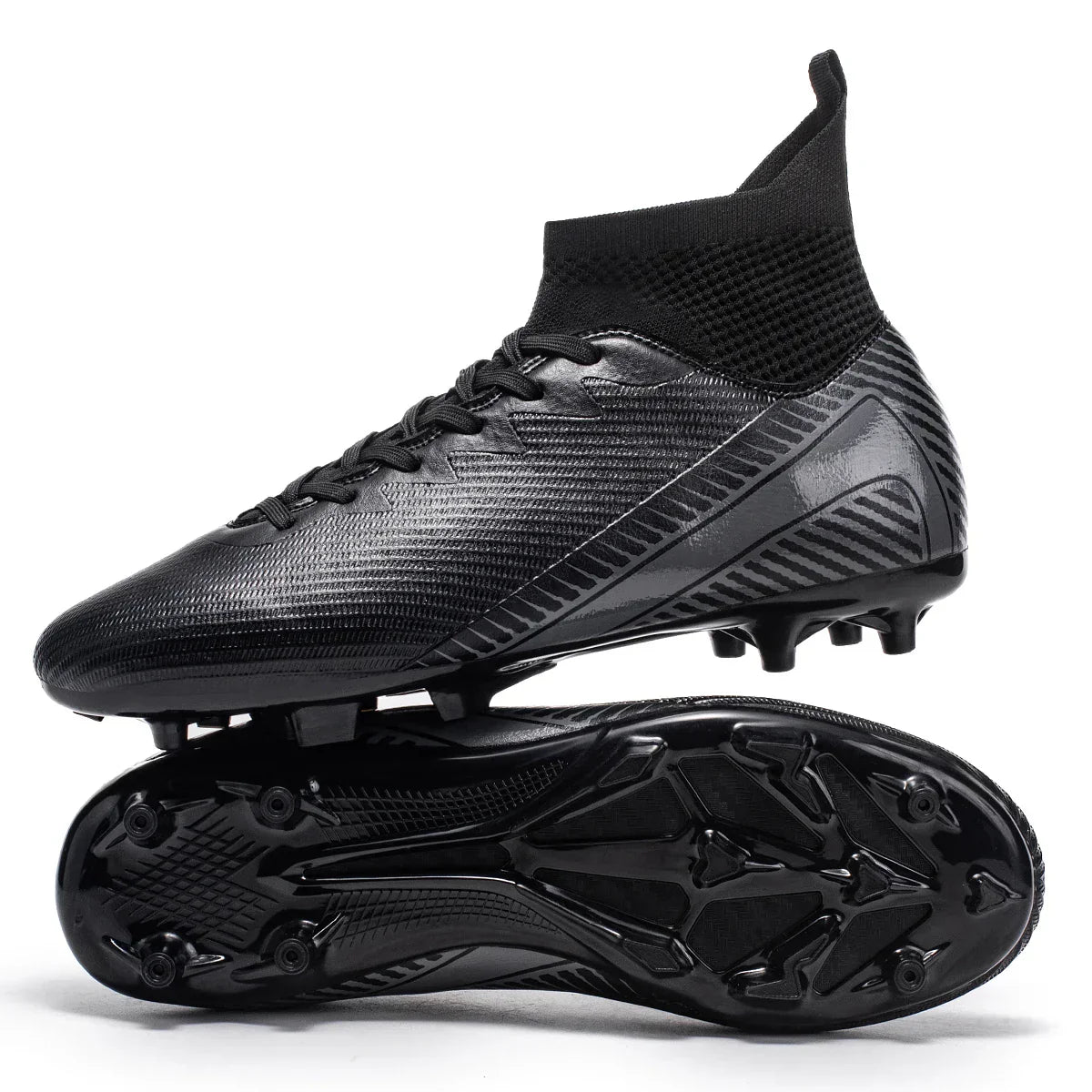 Breathable AG FG football shoes PU Fabric Mesh Upper TPU Wear-resistant Sole Non-slip Design For Kids Youth Daily Play