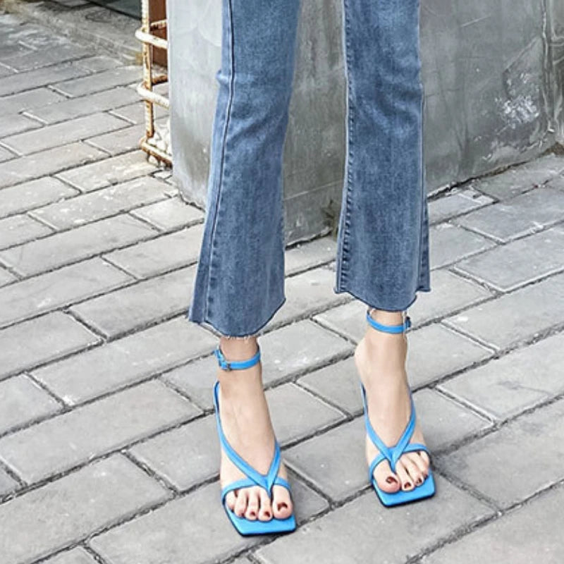 Luxury Sexy Women's Shoes Shallow Mouth Summer Female Sandals Open Toe Clip on Women High Heels Lightweight Sandalias De Mujer