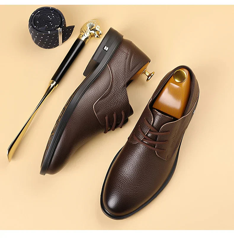 Men Formal Leather Shoes Black Pointed Toe Men Loafers Party Office Business Casual Shoes for Men Oxford Shoes Mens Dress Shoe