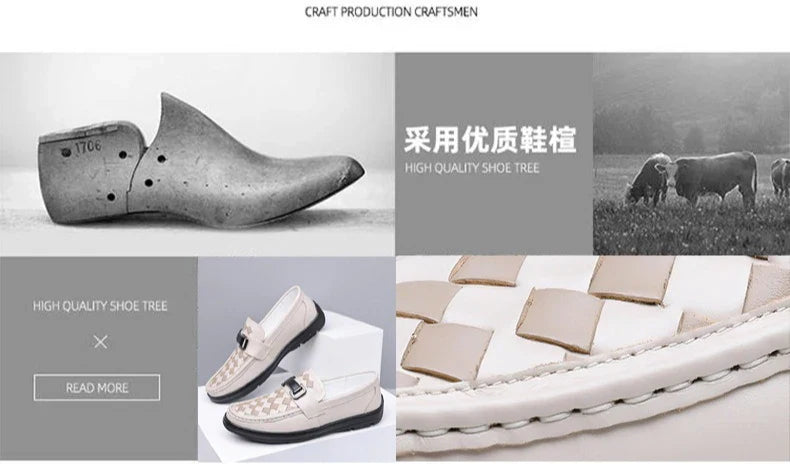Soft Sole Loafers Shoes for Man Summer Autumn New Designer Leather Shoes Male Fashion Business Casual Luxury Shoe Man