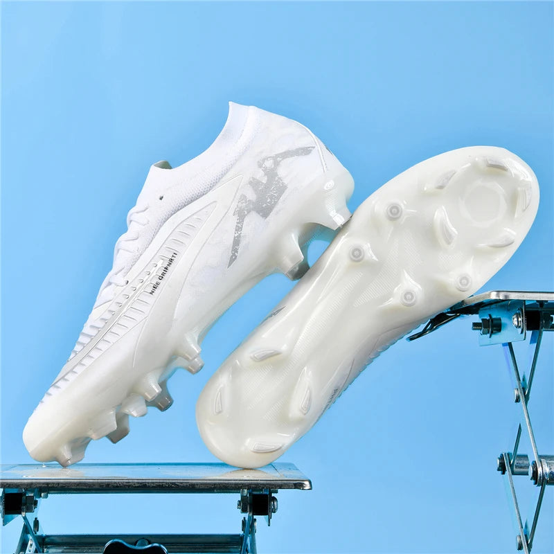 2026 Men's Breathable Soccer Shoes with Long Anti-Slip Studs, Durable Wear-Resistant Outdoor Football Cleats for Firm