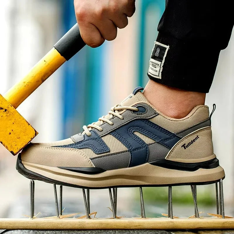 Men's Safety Shoes Indestructible Shoes Anti-smash Male Steel Toe Shoes Puncture-Proof Men Boots Lightweight Work Safety Boots