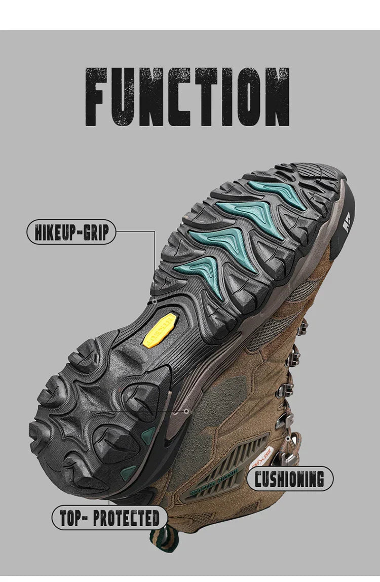 Winter Boot Men Outdoor Hiking Boots Suede High Top Trekking Men Shoes Rainproof Tactical Combat Military Boots