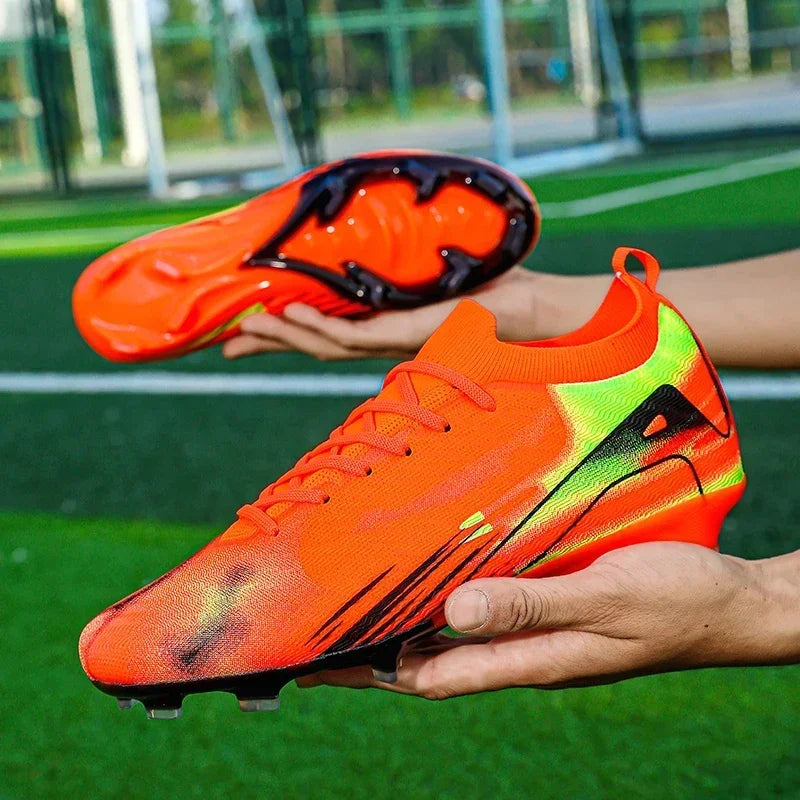 New Men Soccer Cleats Football Boots Soccer Shoes Outdoor Training Shoes FG Ultralight Drop Shipping Non-Slip Long Spikes