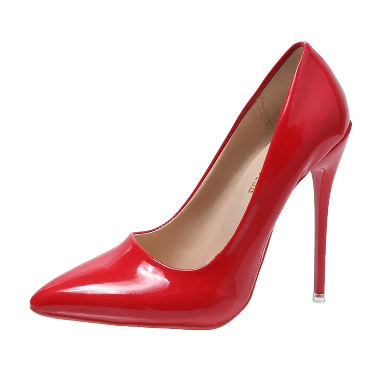 Sexy Super High Ethnic Pumps with Thin Heels and Pointed Toe for Office & Career Red Bottom High Heels  Plus Size Heels 44 45