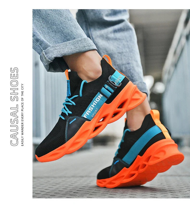 Sneakers Men Mesh Breathable Casual Men Shoes Unisex Light Soft Thick Sole Hole Couple Shoes Athletic Sneakers Women Shoes