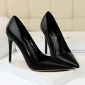 Plus Size 34-43 Woman Classic Concise 7.5cm 10.5cm High Heels Lady Elegant Colorful Pumps Scarpins Yellow Mid Low Heels Shoes