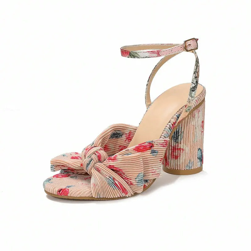2026 Fashion Women Sandals with Thick Bow Fairy Silk Sandals Retro Fairy Shoes Lady Zapatos Super-high Heel
