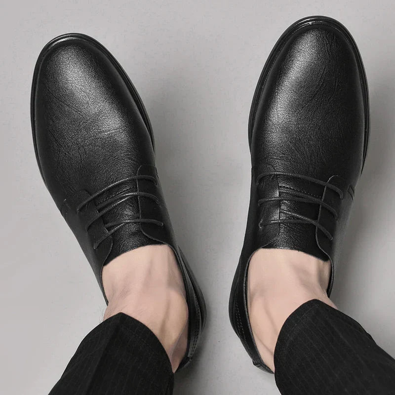 Classic Dress Mens Flats for Wedding Men Oxfords Shoes Fashion Casual Footwear Men New Genuine Leather for Male Walking Shoes