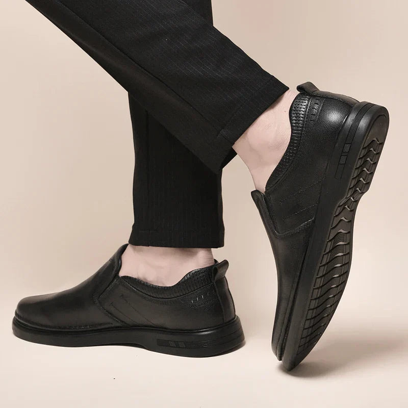 Genuine Leather for Men Business Shoes Stylish Male Comfortable Flats All-match Male Driving Shoes Classic Men Shoes for Wedding