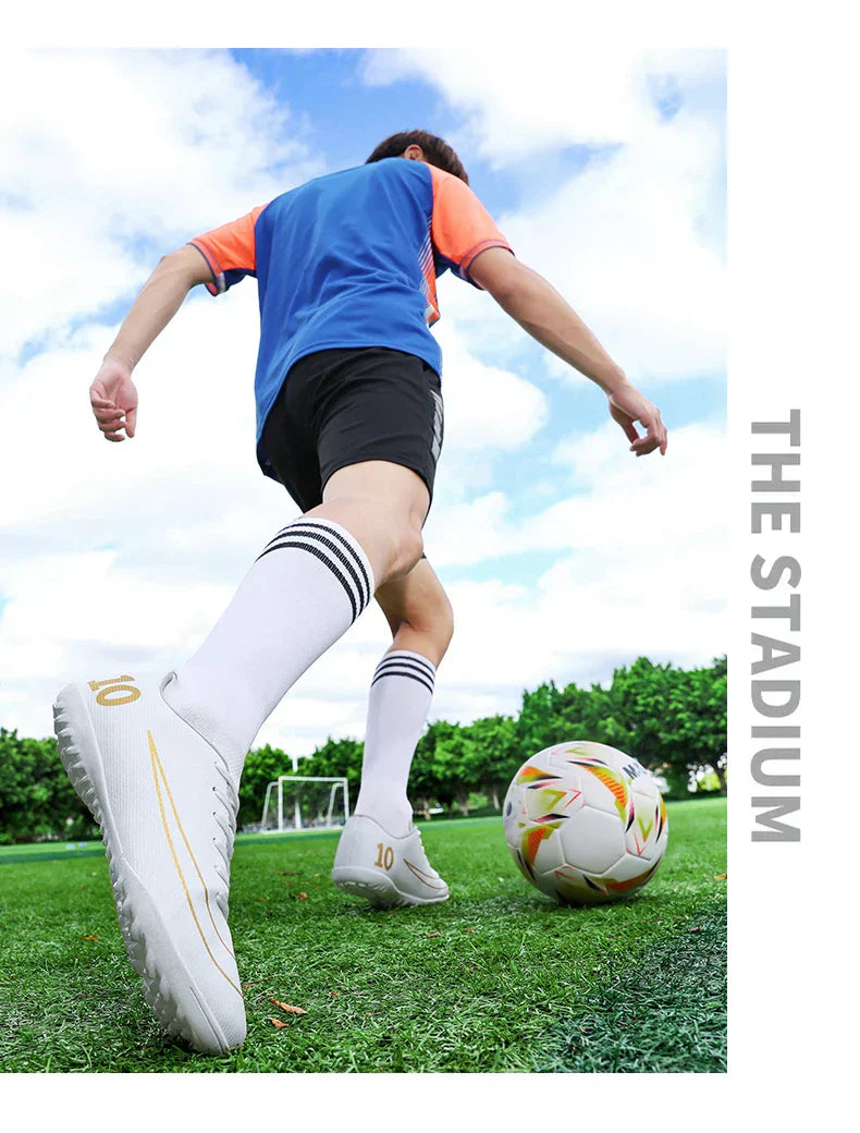 Low Top Soccer Cleats Men Football Boots TF AG Boys Turf Indoor Training Shoes Breathable Lightweight Comfortable Sport Sneakers