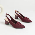 2025 New Women's High Heel Sandals with Pointed Knitted Fashion, Breathable, Non slip, and Colorful Blocks