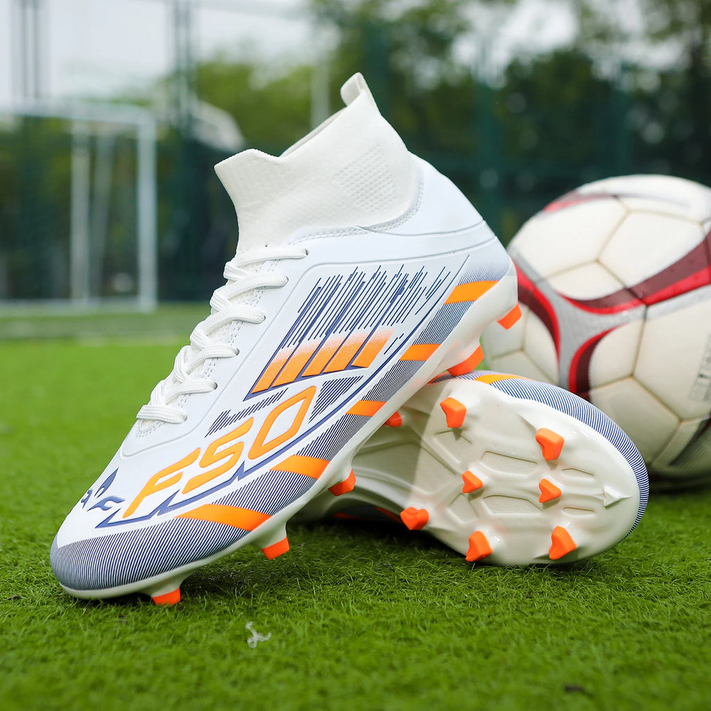 New Men Football Boots Unisex Comfortable Sneakers Soccer Shoes Non-Slip TF/FG Boys Professional Ankle Match Sports Shoes