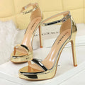 Luxury Women 11 Cm Heels Sandals Women Pumps Peep Toe High Heels Patent Leather Stiletto Lady Sandals Summer Shoes Platform Heel