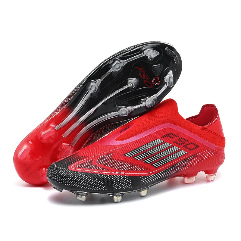 Men Football Boots Training Cleats Soccer Shoes FG Ultralight Breathable Drop Shipping Match Sport Long Spikes Indoor Sneakers