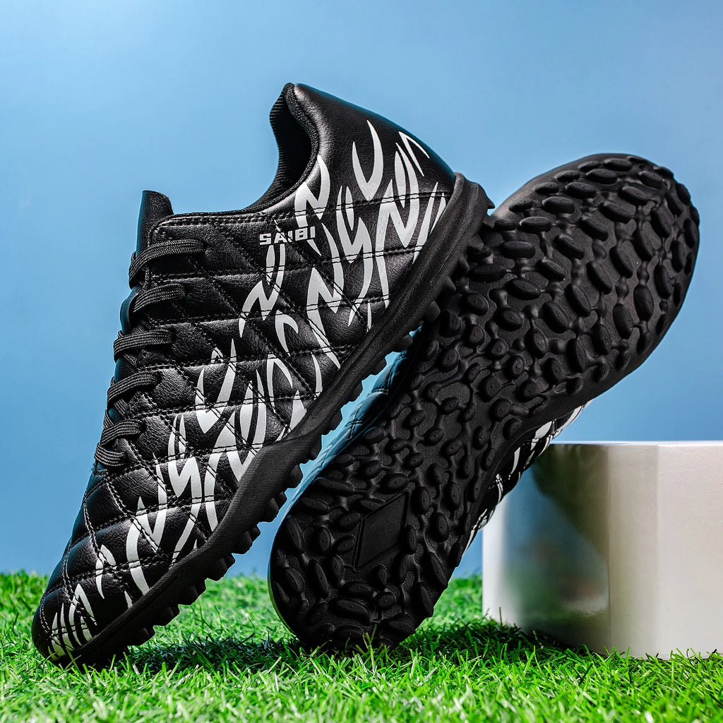 Multi-field Adaptable TF Soccer cleats Skin-friendly Breathable PU Fabric Rubber Anti-slip Sole Stable Daily Training Cleats