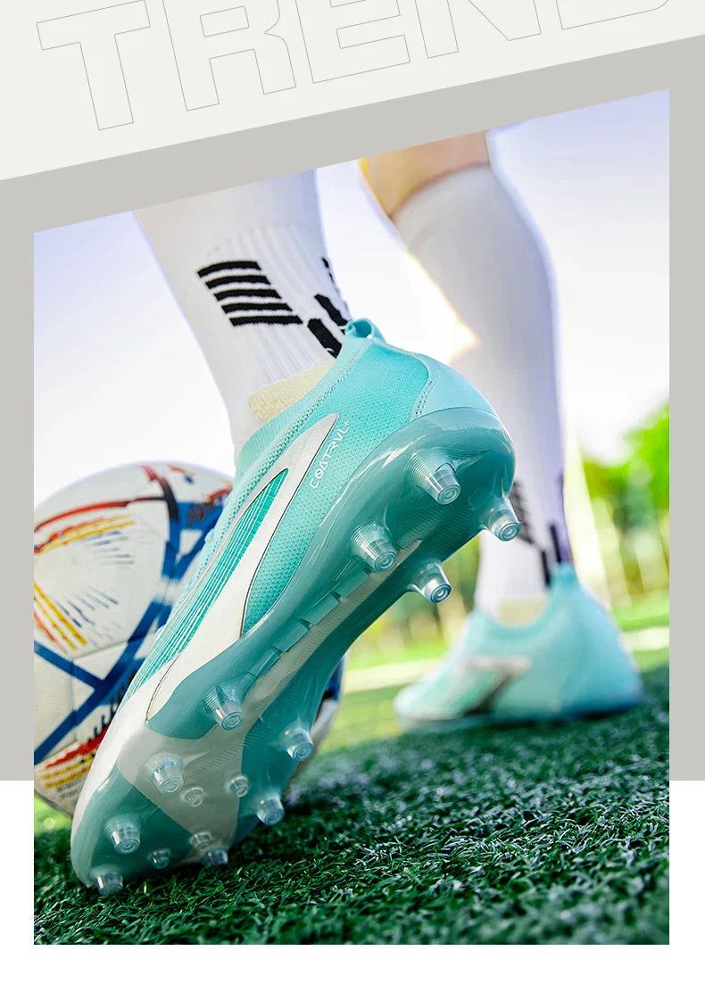 Men New TF Football Boots Sneakers Society Field Resistant Adult Breathable Male Soccer Shoes Training Top Quality Studded