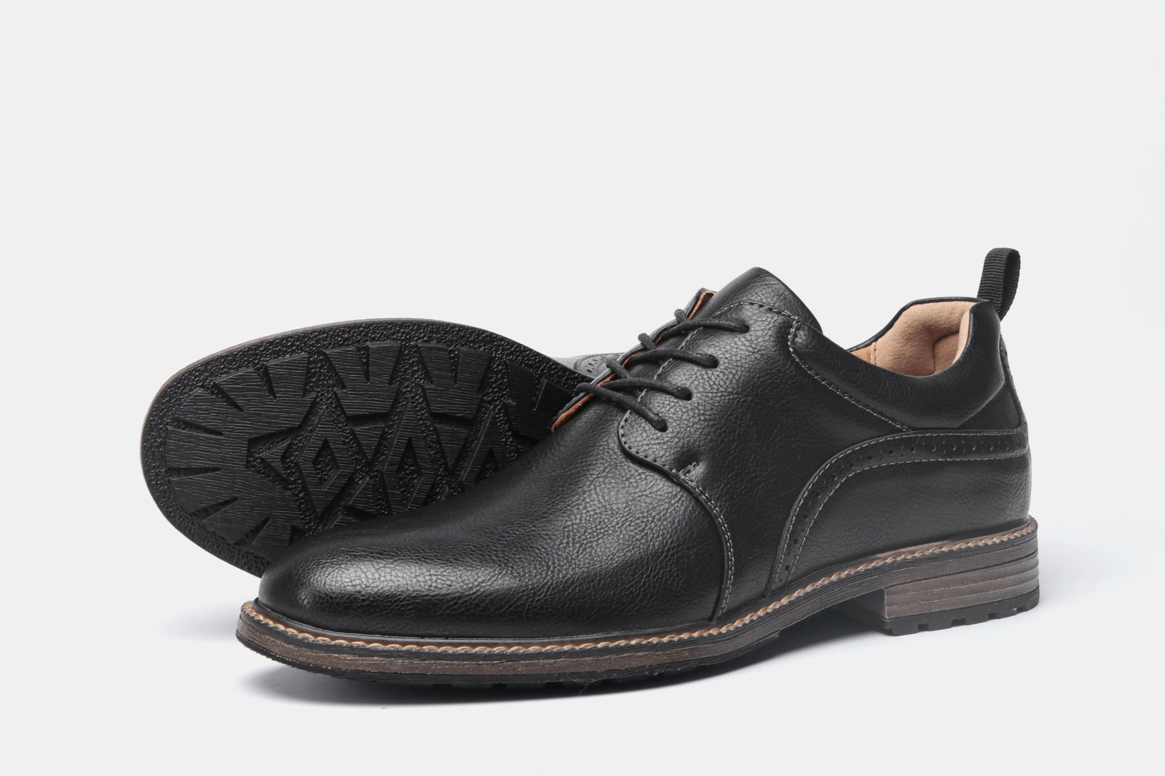 Size 40-46 Men's Casual Leather Shoes Comfortable Fashion Brand Derby Shoes