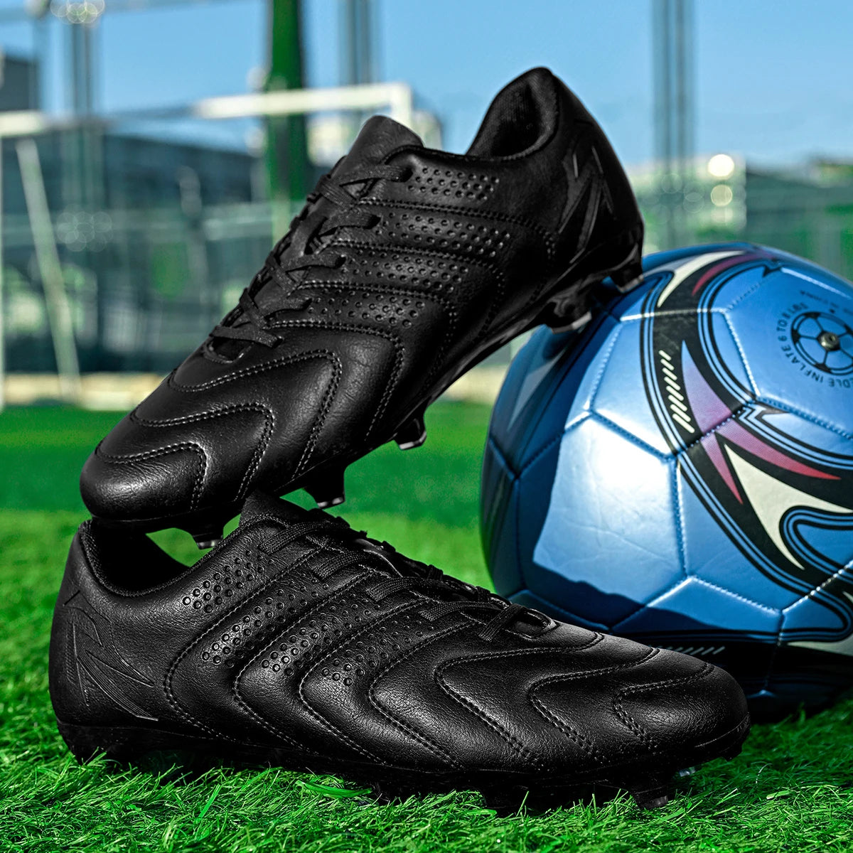 Training-specific AG/FG Soccer Boots, Breathable PU Upper, Abrasion-resistant TPU Sole, Optimized Stud Pattern for Enhanced Agi