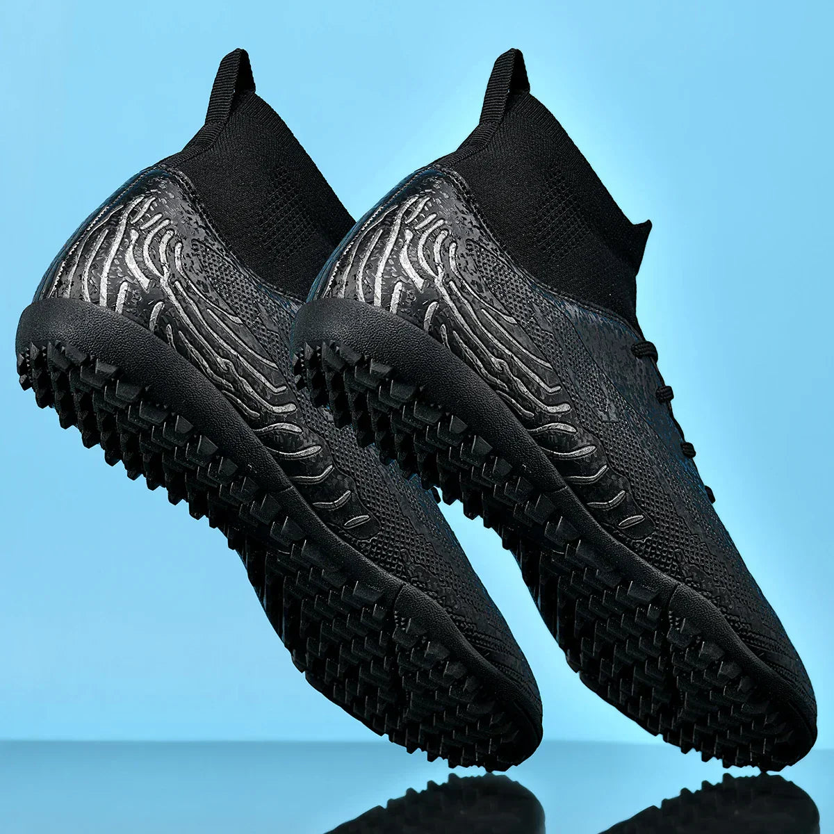 Men & Women TF Stud Football Boots, Anti-slip, Leather Material, Suitable for Student & Adult Training, Artificial & Natural Gra