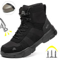 Steel Toe Work Boots Indestructible Safety Shoes Men Women Non Slip Work Shoes Male Tactical Boots Lightweight Protective Shoes