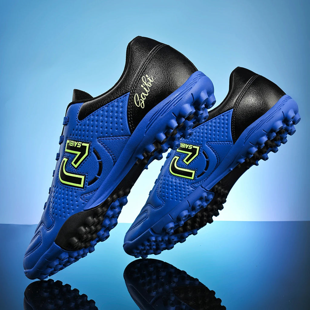Outdoor TF Turf Soccer Boots Comfort PU Fabric Upper Rubber High Grip Sole Reliable Quality Kids Teenager Sports Shoes