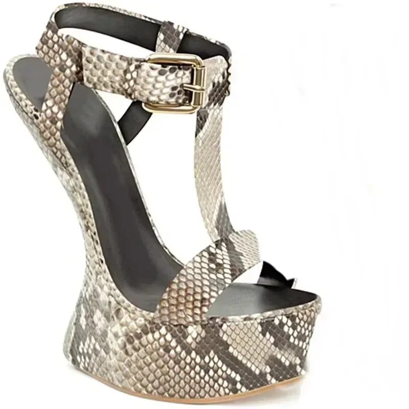 Strage Style T Strap Sandals Sexy Pointed Toe Solid  Accept Customized Size35-46 New Arrivals Fashion Women Runway Shoes