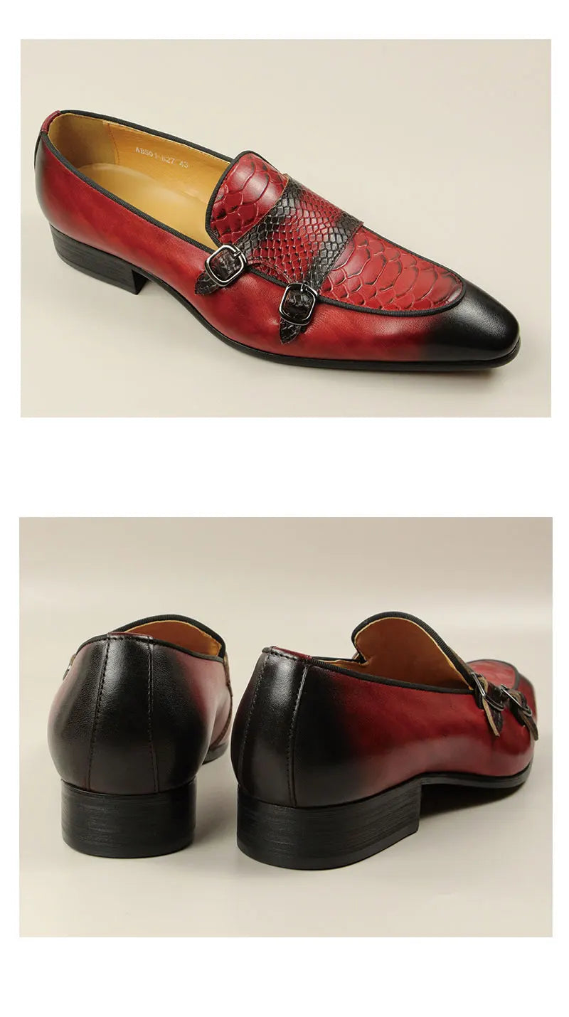 New Summer Pointed Toe Crocodile Print Loafers Leather Shoes for Men's Classic Casual Fashion Wedding Luxury Leather Shoes Gift