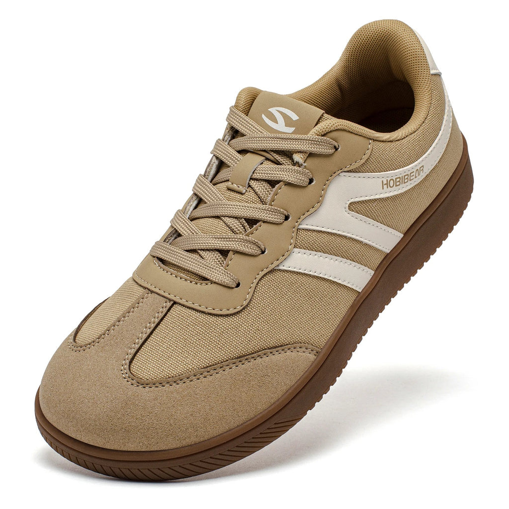Wide Toe Sneakers Unisex Walking Shoes Lace Up fabric Non Slip Casual Sneaker