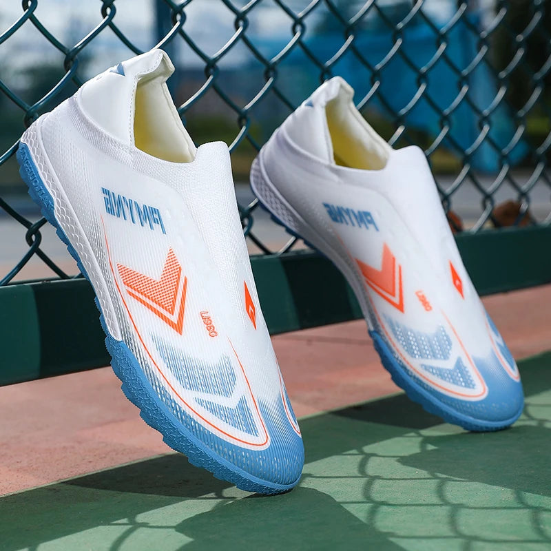 Linghuojian Football Shoes Summer Dopamine Adult Unisex Tf Cleats Laceless Lightweight Breathable Artificial Turf Training Shoes