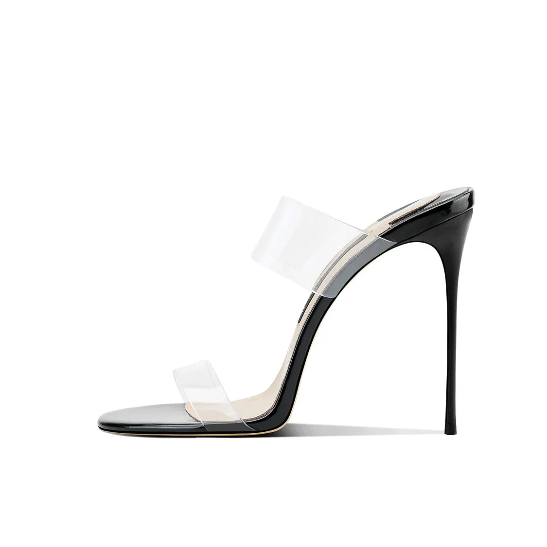 Pink Summer New Fashionable Open toed Sandals High Heels Women's Fine Heels Sharp Pointed Design Sensation Cool Slippers