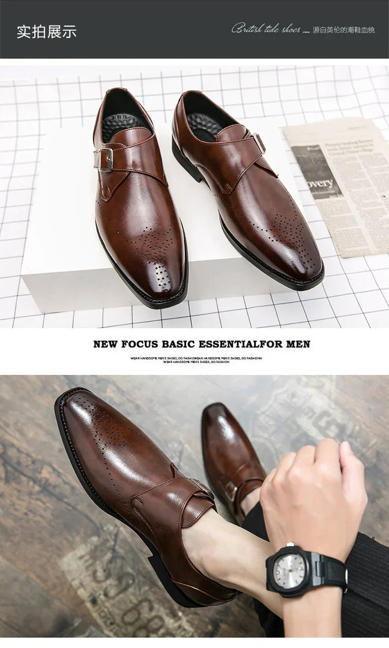Leather Shoes For Man Loafers Casual Fashion Business Formal Shoes wedding Big Size Designer Shoes High Quality