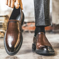 Retro Business Dress Derby Shoes for Men Spring Autumn New Designer Wedding Shoes Male Solid Color Cow Leather Shoes Man