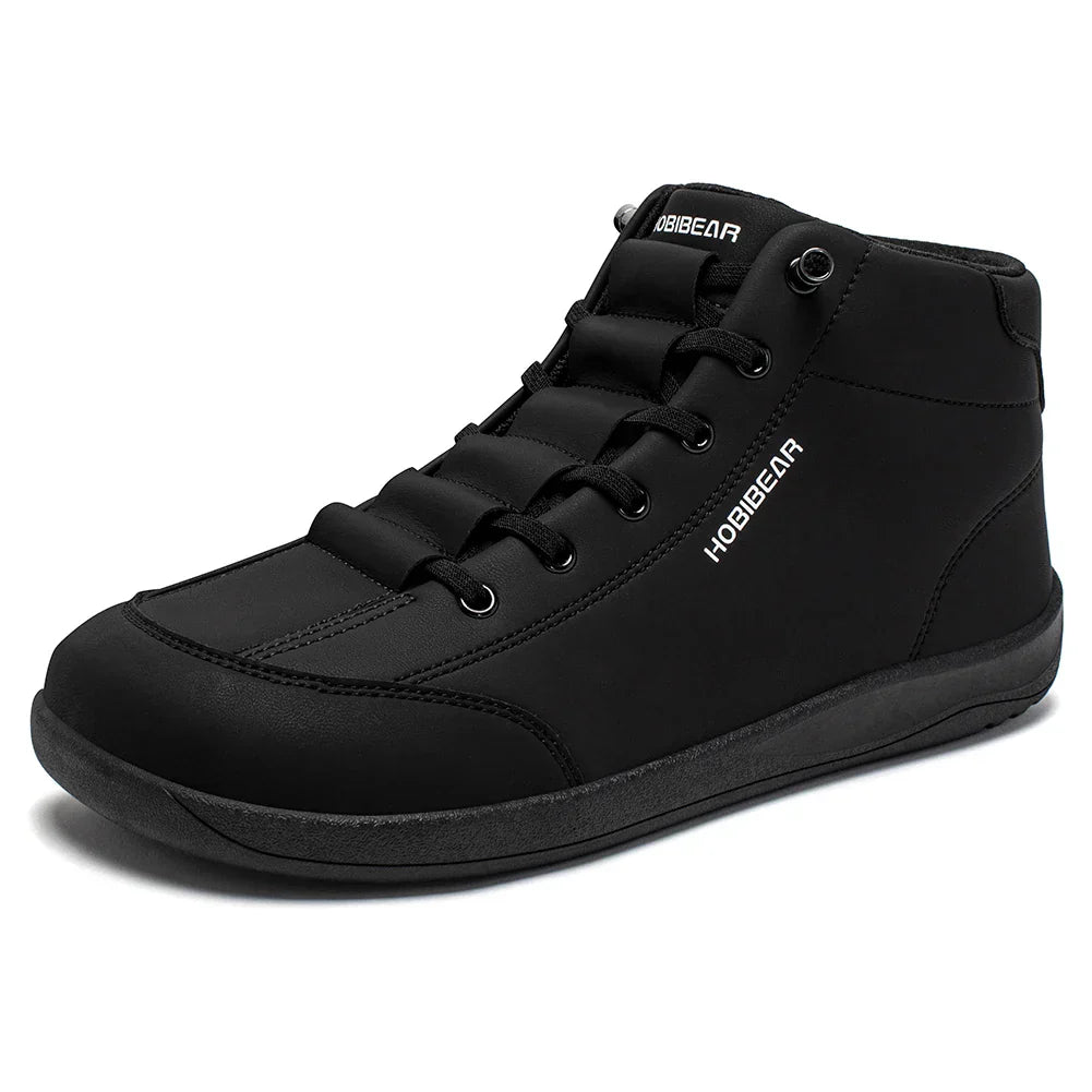 Mid Top Barefoot Shoes Mens Womens Wide Toe Ankle Boots Outdoor Non-Slip Artificial Leather Shoes
