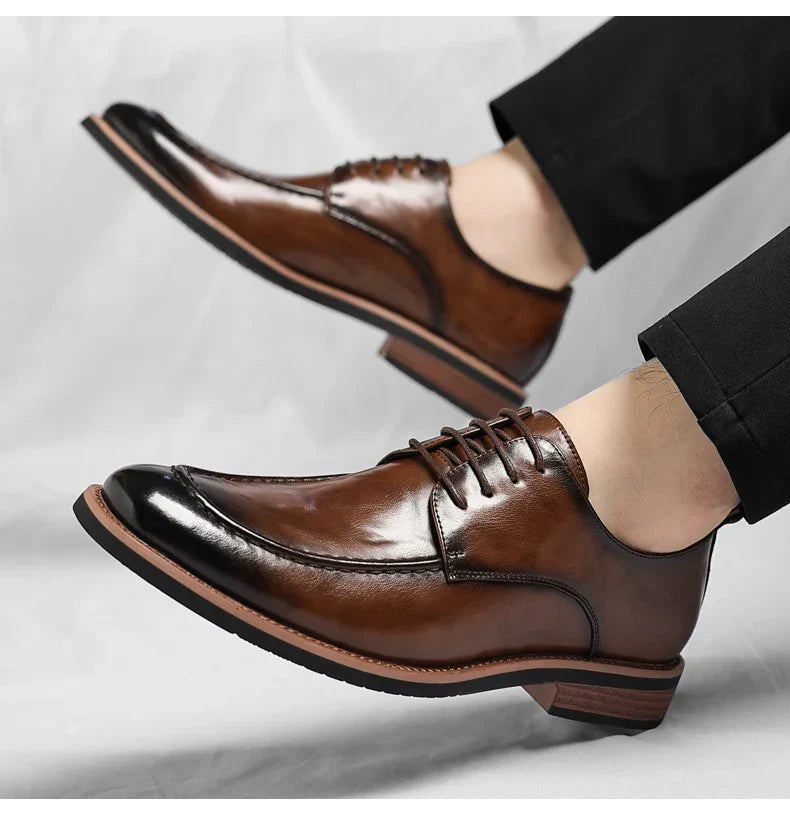 Men's Oxford Derby Dress Shoes Business Formal Casual Party Footwear Comfortable New Fashion Solid-Color Sneakers