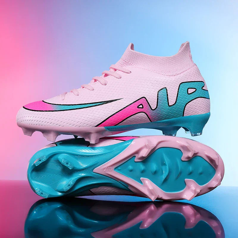 New Men Soccer Shoes Futsal Grass Cleats High-top Football Boots Non-Slip Sneakers High-quality Match Indoor Hot-selling Outdoor
