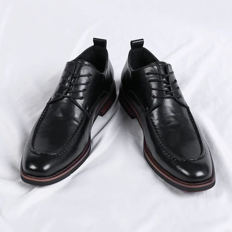 Italian Design Men's Oxford Business Shoes Formal Casual Leather Laces Lace-Up Anti-slip Flat Designer Shoes Comfy Walking Shoes