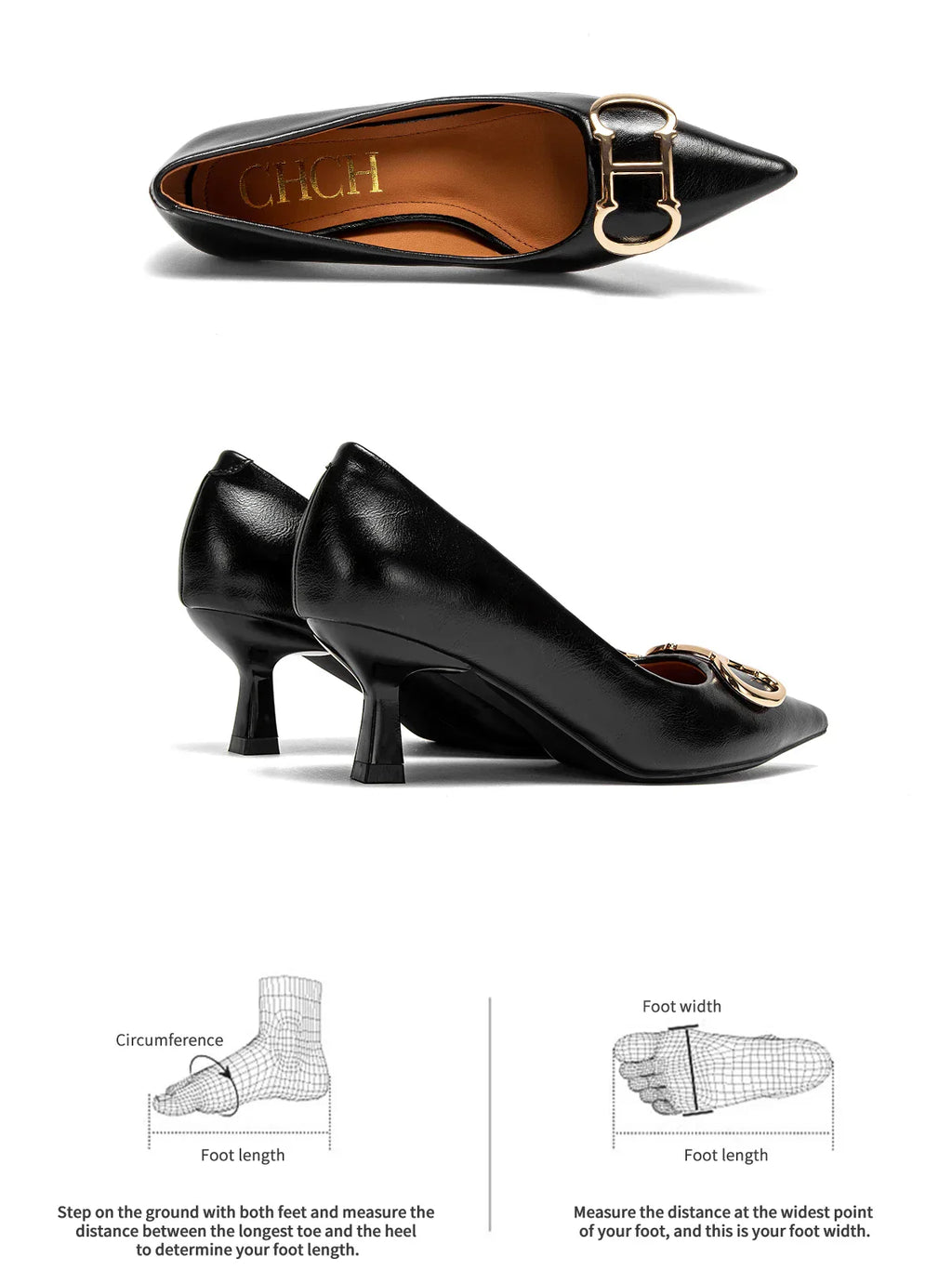 Women's High Heels New 4cm Black Simple Business Women's Shoes Evening Party