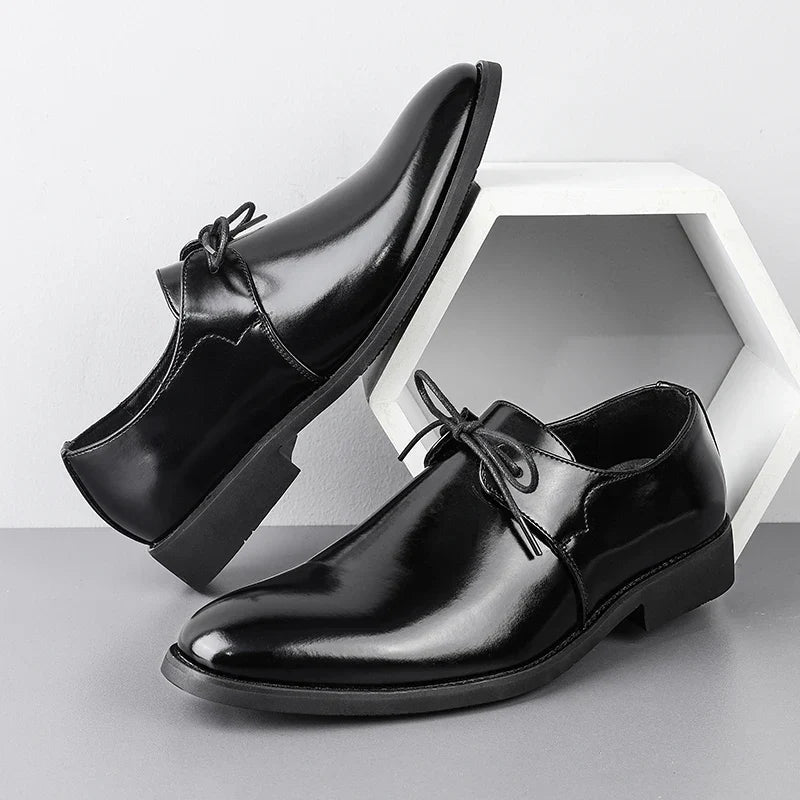 New Men's Solid-Color Belt Casual Shoe Are Comfortable And Classic Business Office Fair Dress Shoe Are Fashionable Wedding Shoes