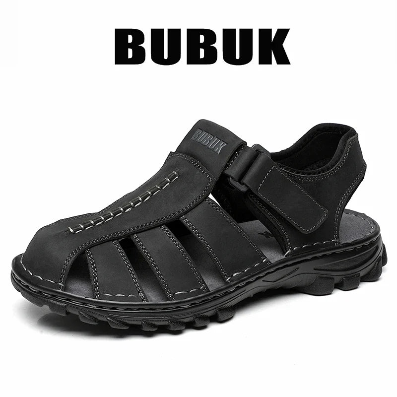 Bubuk Men's New Fashionable Closed-Toe Street Style Sandals, Comfortable Non-Slip Casual Durable Sole Walking Shoes, Men's Summer Footwear, Men's Water Shoes, Wading Shoes